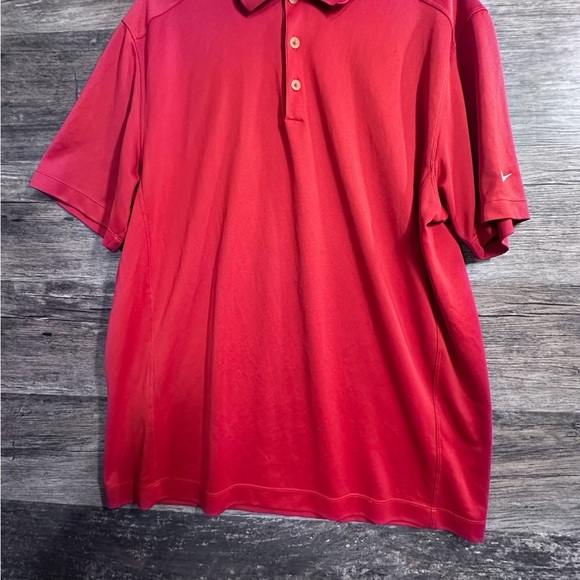 Nike Drifit Golf Men's Vibrant Red Polo Shirt - Picture 4 of 6